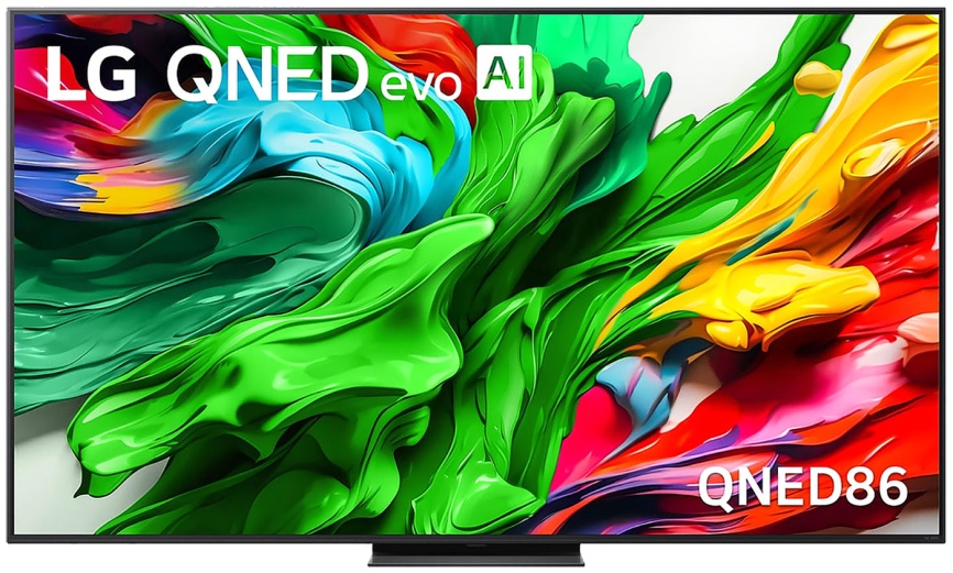 Телевизор LG 100QNED86A6, 100 дюймов, 4K HDR, смарт ТВ, WebOS 25, черный фото 1
