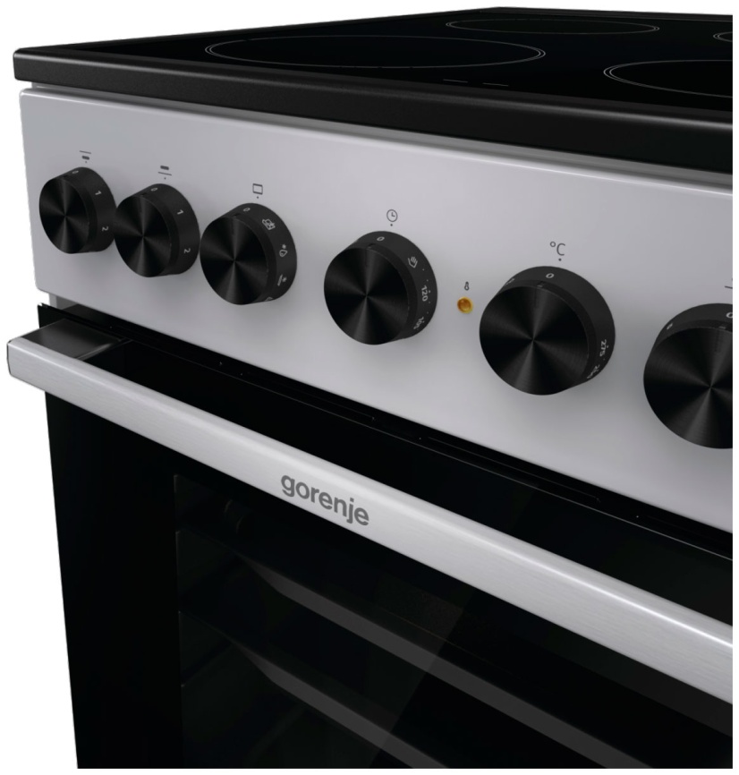 Электроплита Gorenje GEC5B41SG 50 см, 4 конфорки, серебристый фото 5