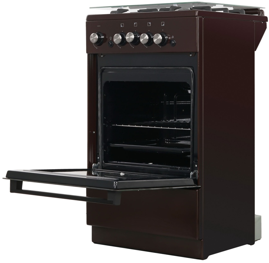 Газовая плита De luxe 5040.32г(кр) ЧР-014 50 см, 43 л, 4 конфорки, коричневый фото 6