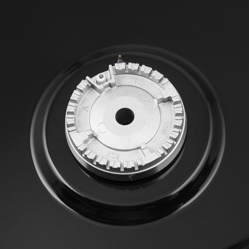 Газовая варочная панель Maunfeld EGHE.32.63CB/G 32 см, 2 конфорки электроподжиг газконтроль, черный фото 8