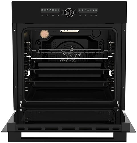 Электрический духовой шкаф Haier HOX-FT5AMTB 59 см, 76 л, гриль и конвекция, черный фото 2