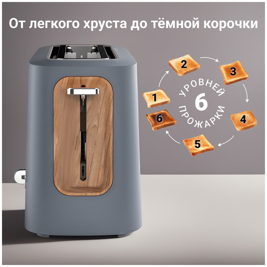Тостер Tesler TT-140, grey фото 5