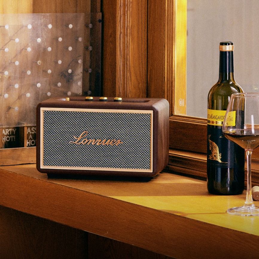 Портативная колонка Lonzuer Dream, коричневый фото 8