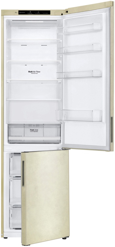 Двухкамерный холодильник LG GA-B 509 CECL No frost, бежевый фото 7