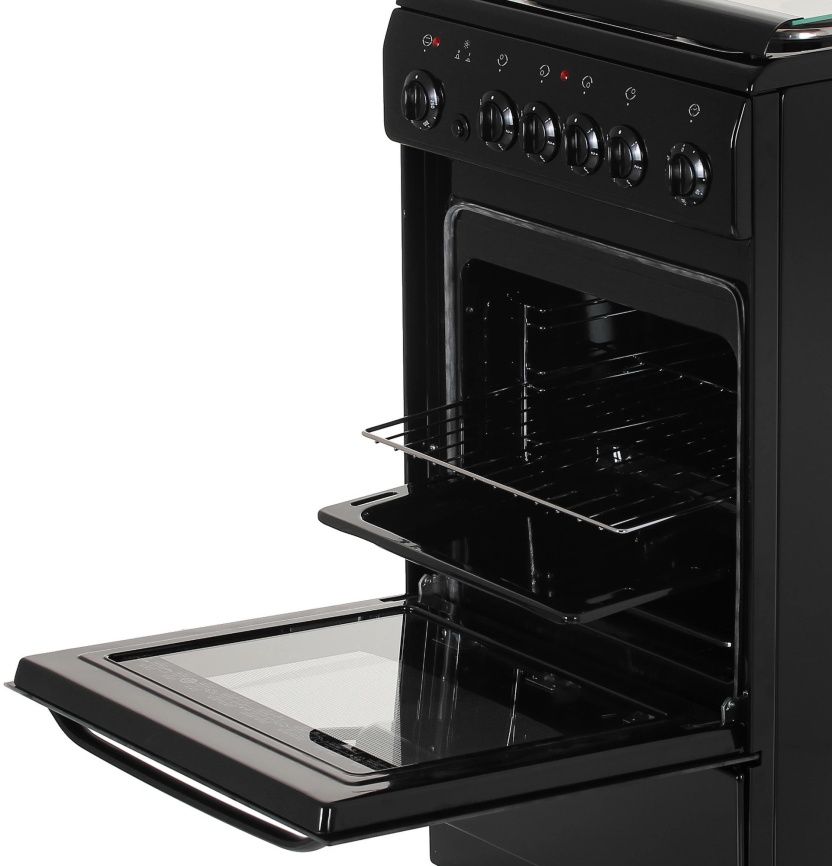 Электроплита De luxe 506004.03 экр-001 50 см, 54 л, 4 конфорки, черный фото 6