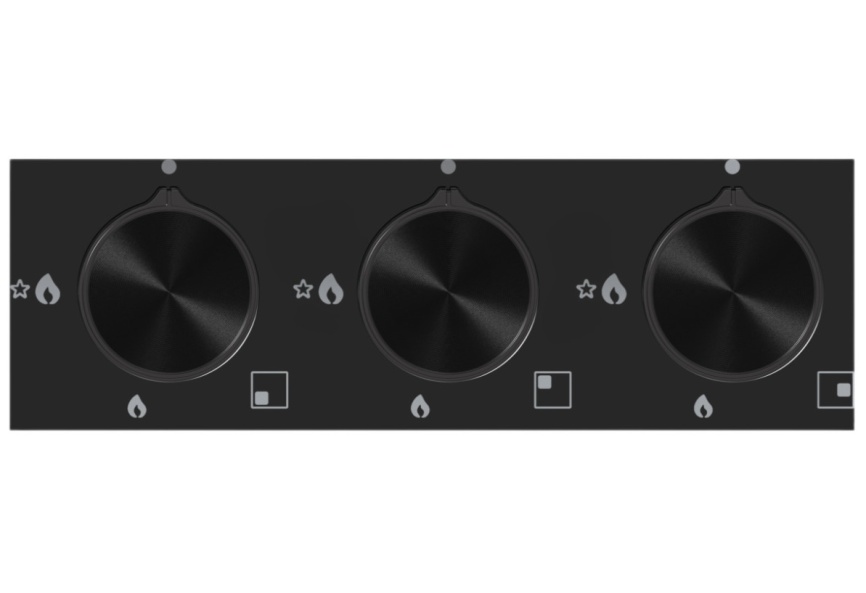 Газовая варочная панель Candy CHXG53CNB 44 см, 3 конфорки электроподжиг газконтроль, черный фото 5