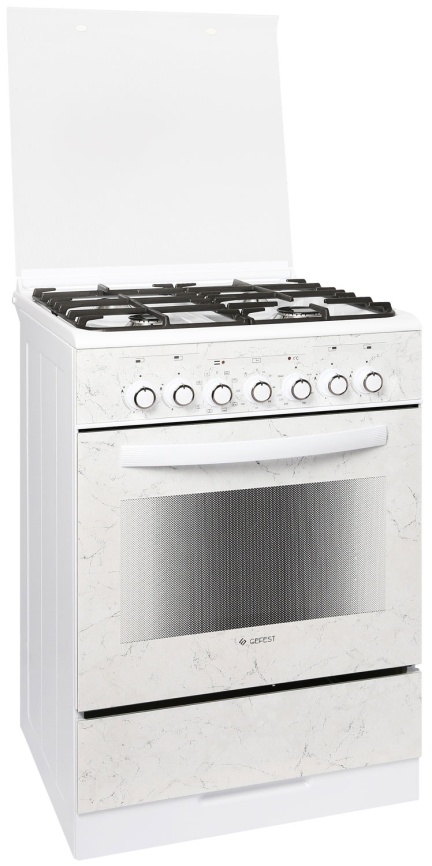 Комбинированная плита Gefest 6302-03 0052 60 см, 55 л, 4 конфорки, белый фото 2