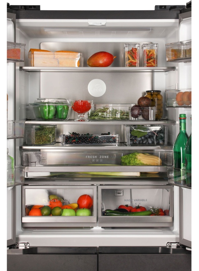 Многокамерный холодильник Hiberg RFQ-600DX NFGC inverter No frost, серый фото 13