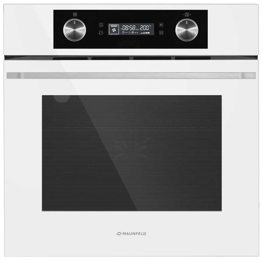 Электрический духовой шкаф Maunfeld AEOH60102W 59 см, 60 л гриль конвекция, белый фото 1