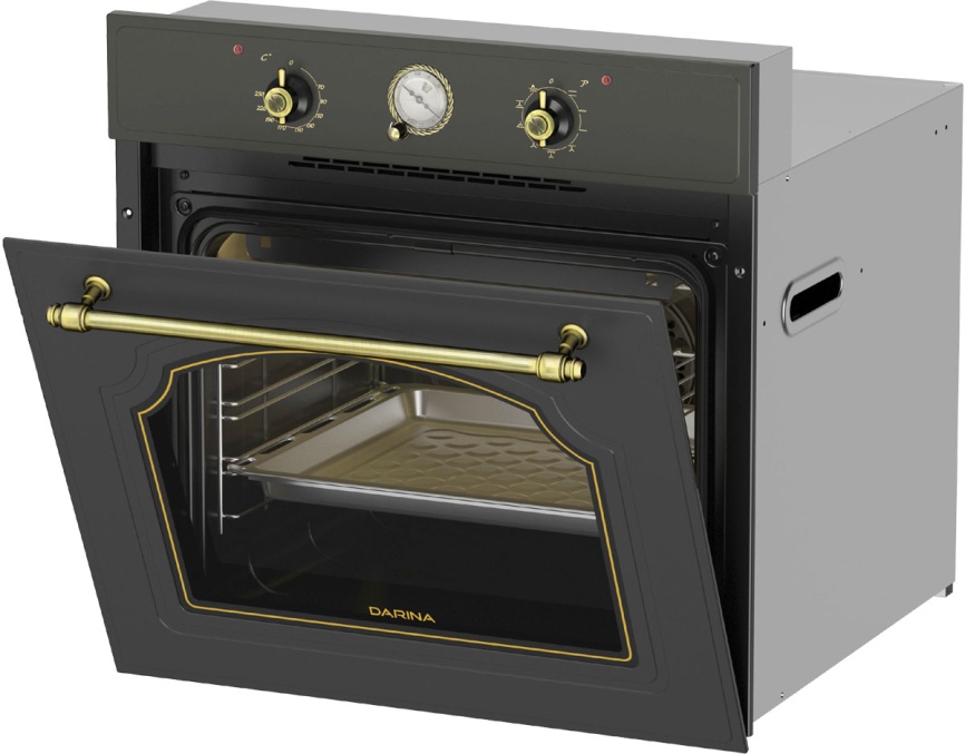 Электрический духовой шкаф Darina 0U8 BDE112 707 At 59 см, 65 л гриль конвекция, антрацит фото 2