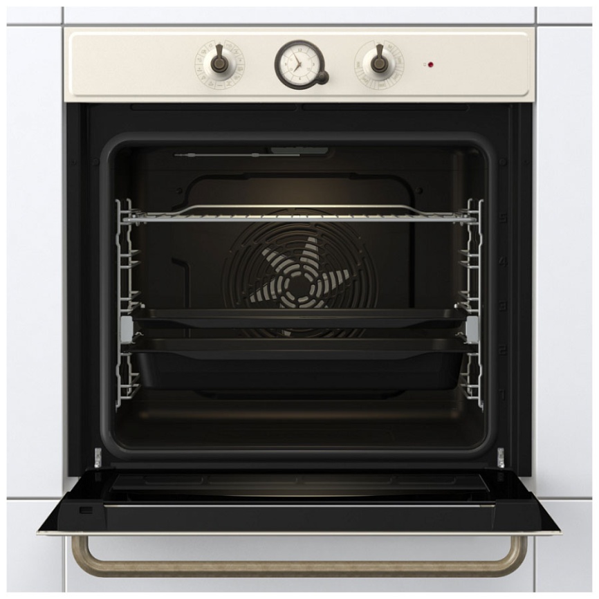 Электрический духовой шкаф Gorenje BOS67372CLI 59 см, 77 л гриль конвекция, бежевый фото 2