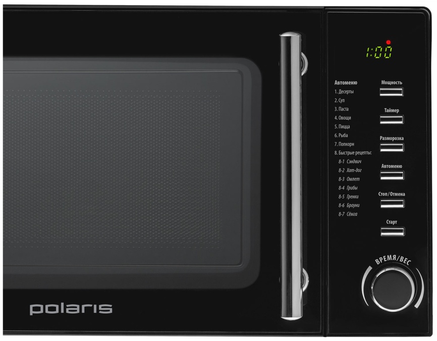 Микроволновая печь - СВЧ Polaris PMO 2002D RUS, чёрный фото 8