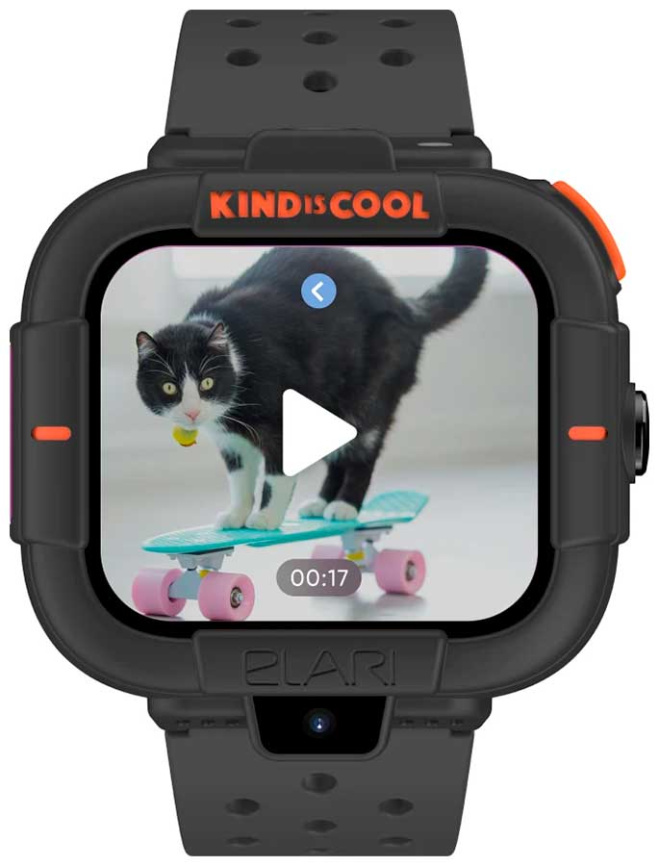 Детские часы-телефон  Elari KidPhone, Маша и Медведь (KP-MB-BLK) черные фото 3