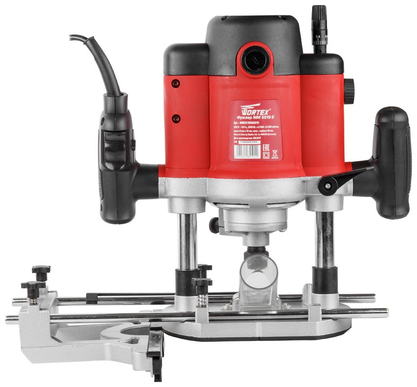 Фрезер вертикальный Wortex MM 5519 E в кор. + аксессуары, 2000 Вт, цанга 8/12 мм, 8000-23000 об/мин, регул. об. (MM5519E00019) фото 2