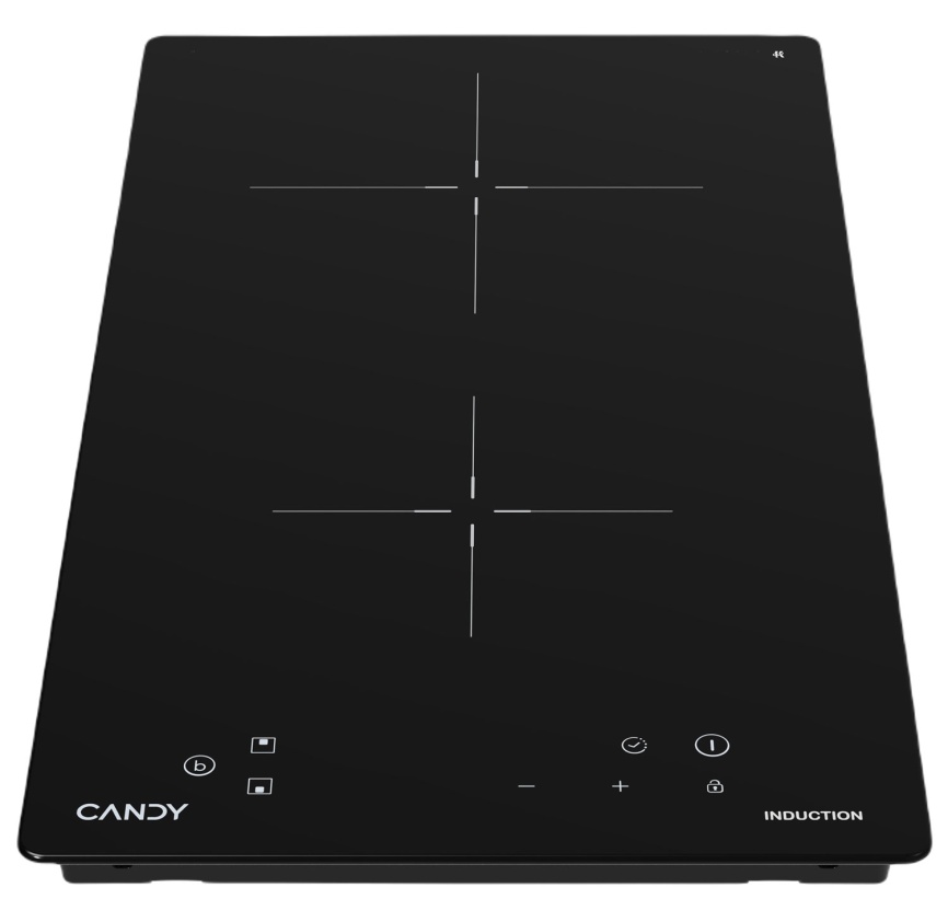 Электрическая варочная панель Candy CHXY32NB 28 см, 2 конфорки стеклокерамика, черный фото 2