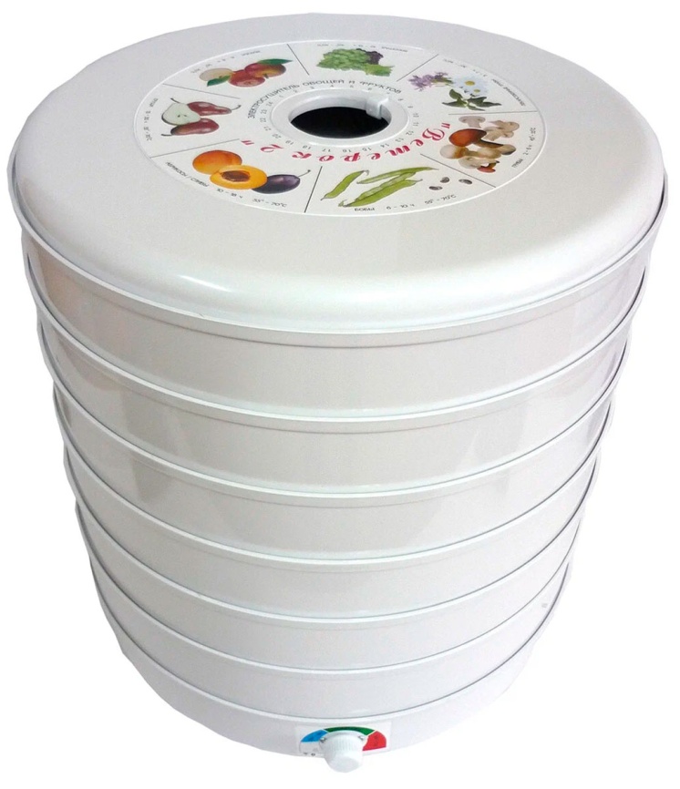 Сушилка для овощей и фруктов Ветерок 2У (6 поддонов, белый) фото 4