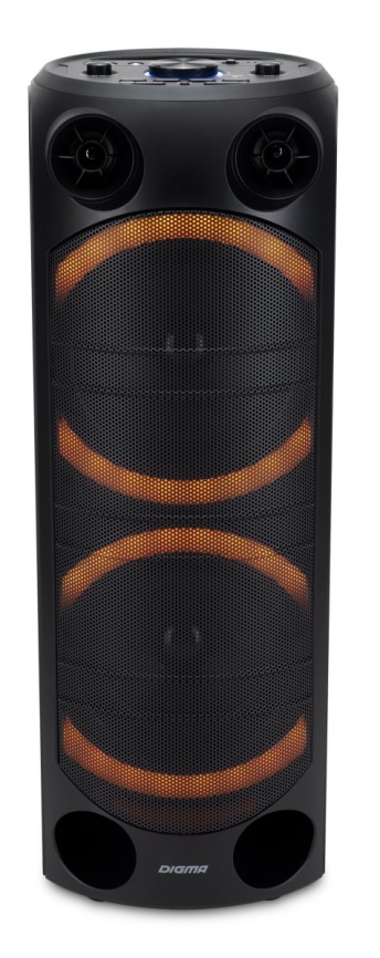 Минисистема Digma D-MC1720 черный, 80Вт, FM, USB, BT, micro SD фото 1