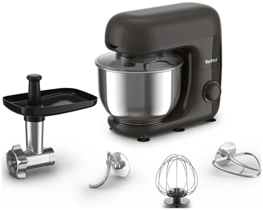 Кухонная машина Tefal Bake Essential QB161H38, черный/ серый фото 2