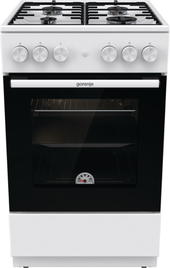 Газовая плита Gorenje GG5A12WH 50 см, 70 л, 4 конфорки, белый фото 1