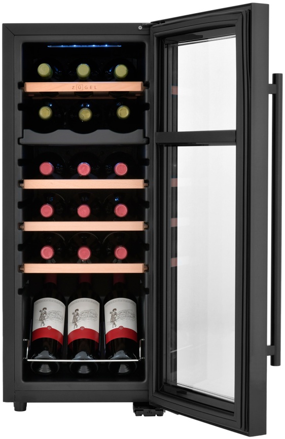 Винный шкаф Zugel ZCWF184DB черный фото 7