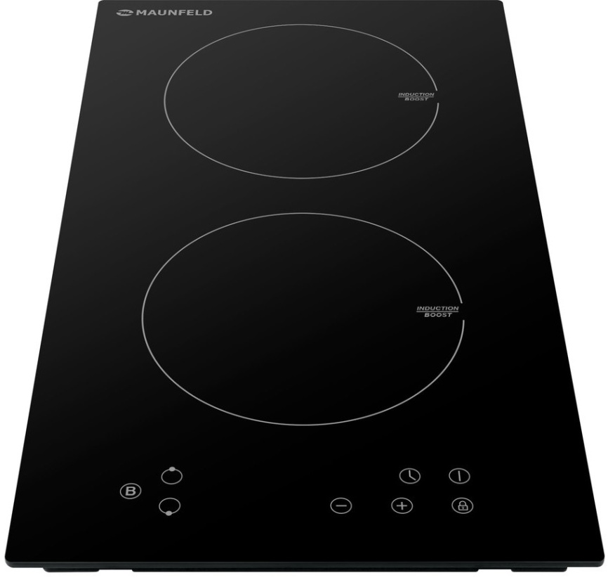 Электрическая варочная панель Maunfeld EVI.292-BK 28 см, 2 конфорки стеклокерамика, черный фото 2