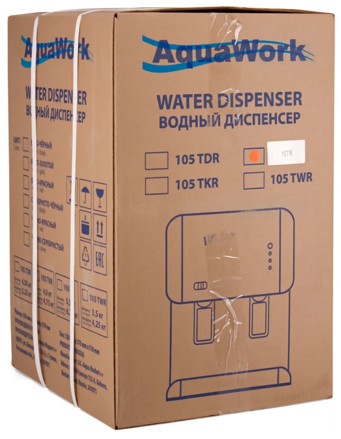 Кулер для воды Aqua Work 16TR бело-черный, настольный (25887) фото 8