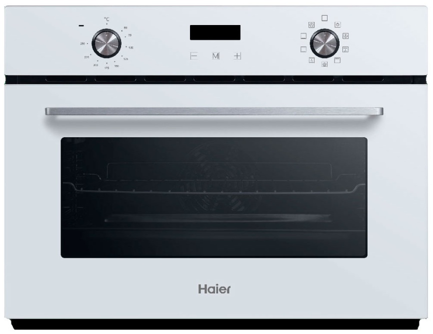 Электрический духовой шкаф Haier HOY-P09NCGW 59 см, 45 л гриль конвекция, белый фото 1