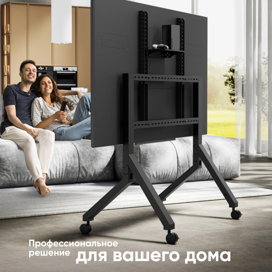 Мобильная стойка ONKRON на 1 ТВ TS2081 BLACK фото 7