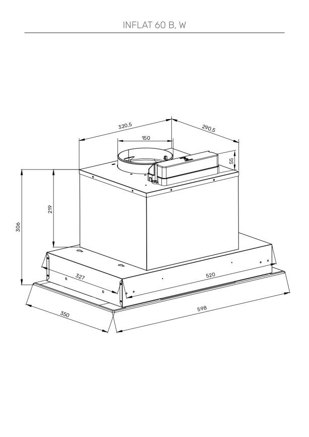 Встраиваемая вытяжка KUPPERSBERG Kuppersberg INFLAT 60 W фото 6