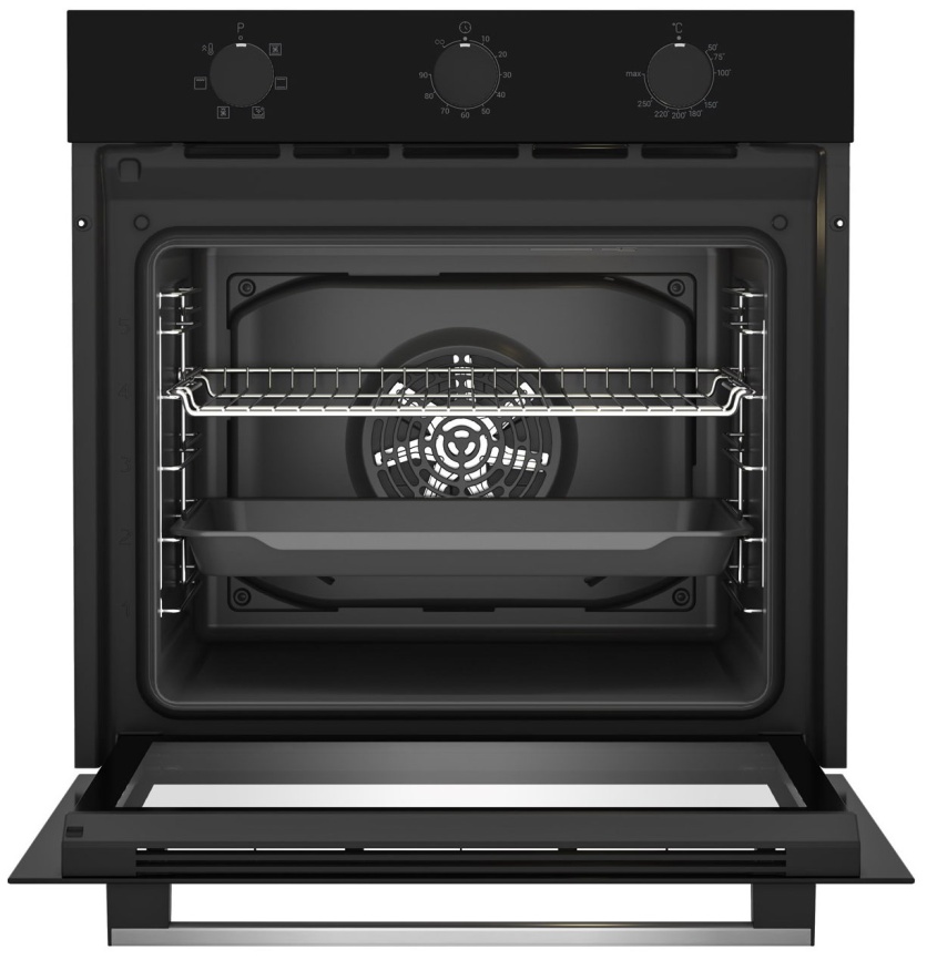 Электрический духовой шкаф Indesit IFE 3634 BL 59 см, 72 л, гриль и конвекция, черный фото 2