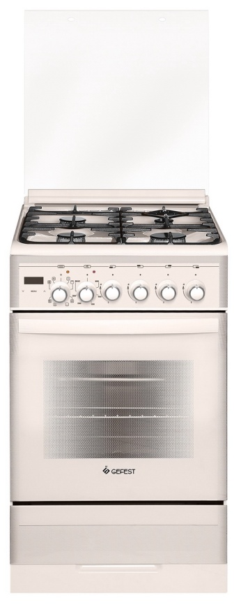 Комбинированная плита Gefest 5302-04 0267 50 см, 55 л, 4 конфорки, кремовый фото 1