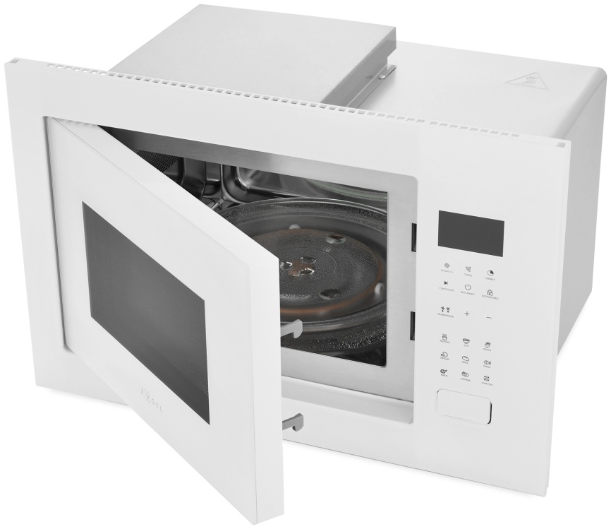 Встраиваемая микроволновая печь СВЧ Zugel ZMO251W белая фото 8