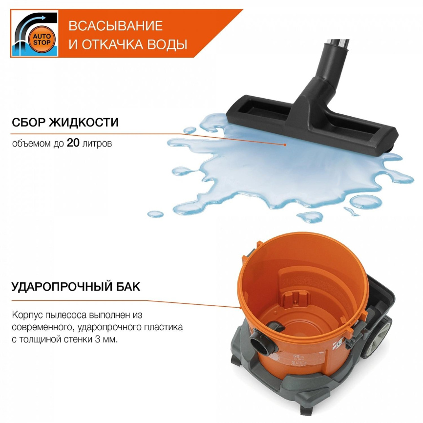 Строительный пылесос Daewoo DAVC 2014 фото 18
