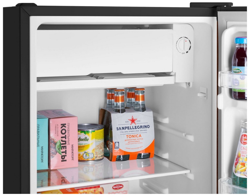 Однокамерный холодильник Maunfeld MFF83WD, коричневый фото 6