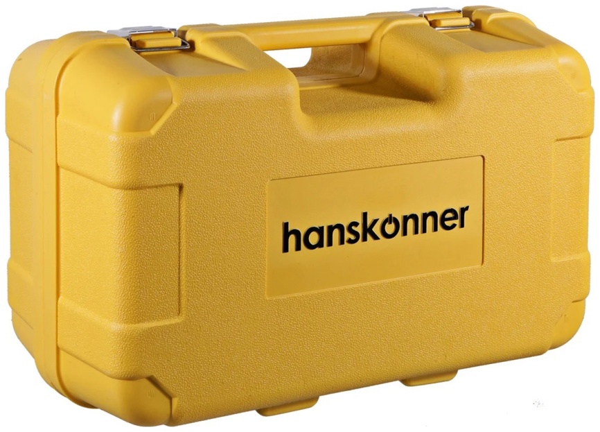 Штроборез Hanskonner HAG9125S, 125мм, 1600Вт, 8000об/мин, РАСКЛАДНОЙ КОЖУХ, конст. эл-ка, кейс фото 10