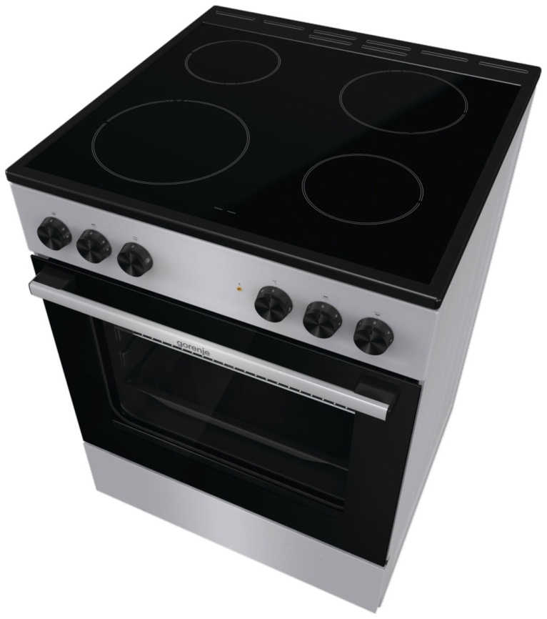 Электроплита Gorenje GEC6A11SG 60 см, 65 л, 4 конфорки, серебристый фото 2
