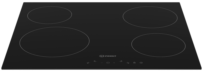 Электрическая варочная панель Indesit IRT 160 59 см, 4 конфорки стеклокерамика, черный фото 3