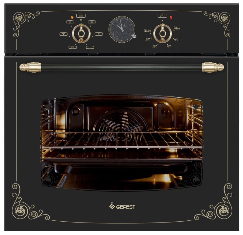 Электрический духовой шкаф Gefest ЭДВ ДА 602-02 К93 59 см, 55 л, гриль и конвекция, черный фото 1