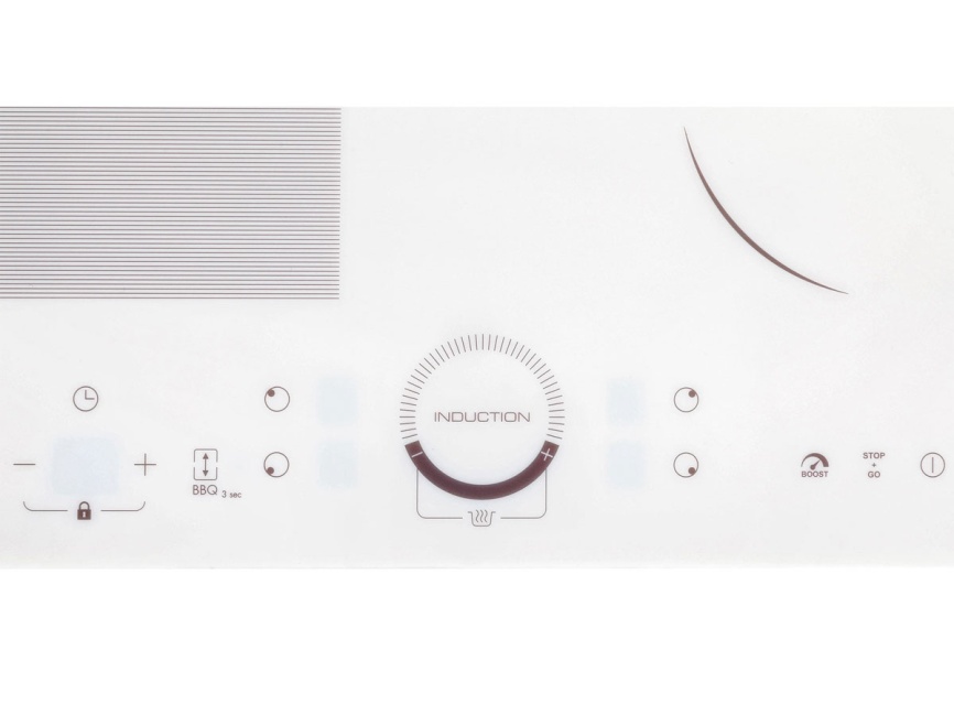 Электрическая варочная панель Hiberg i-MS 6049 W 59 см, 4 конфорки стеклокерамика, белый фото 10