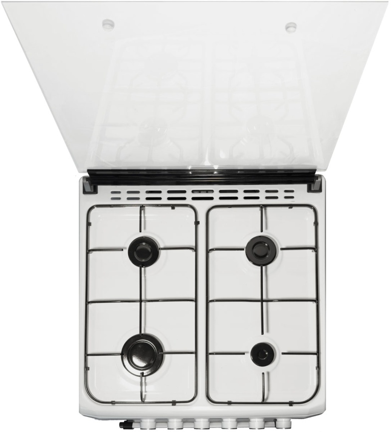 Комбинированная плита Flama FK 1426 W 60 см, 4 конфорки, белый фото 3