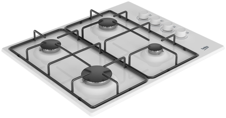 Газовая варочная панель Beko HIGG 64123 SW 61 см, 4 конфорки электроподжиг газконтроль, белый фото 2