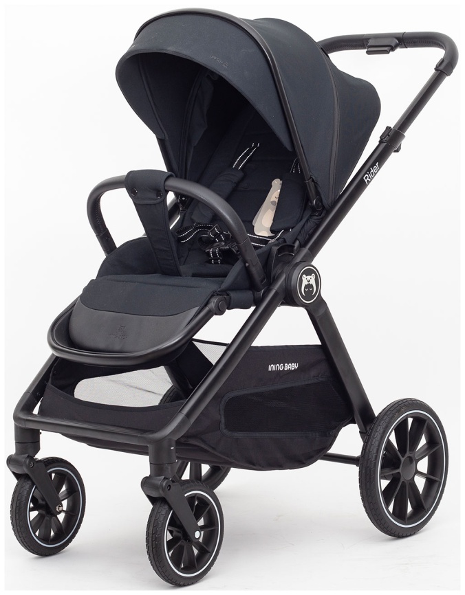 Коляска 2 в 1 Ining Baby KR345 Plus black фото 1