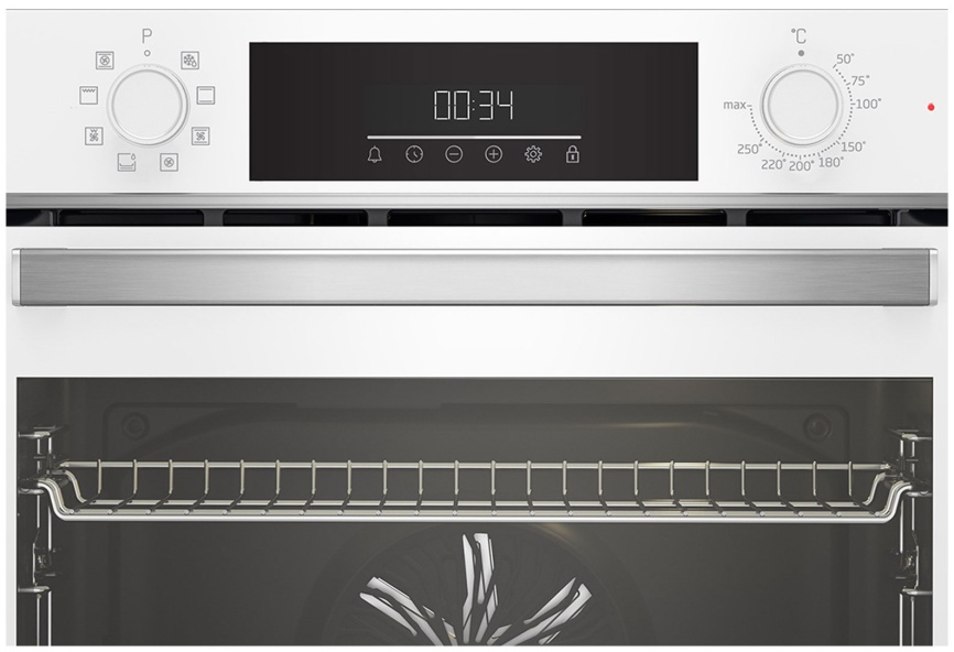 Электрический духовой шкаф Beko BBIM14300WMS 59 см, 72 л гриль конвекция, белый фото 2