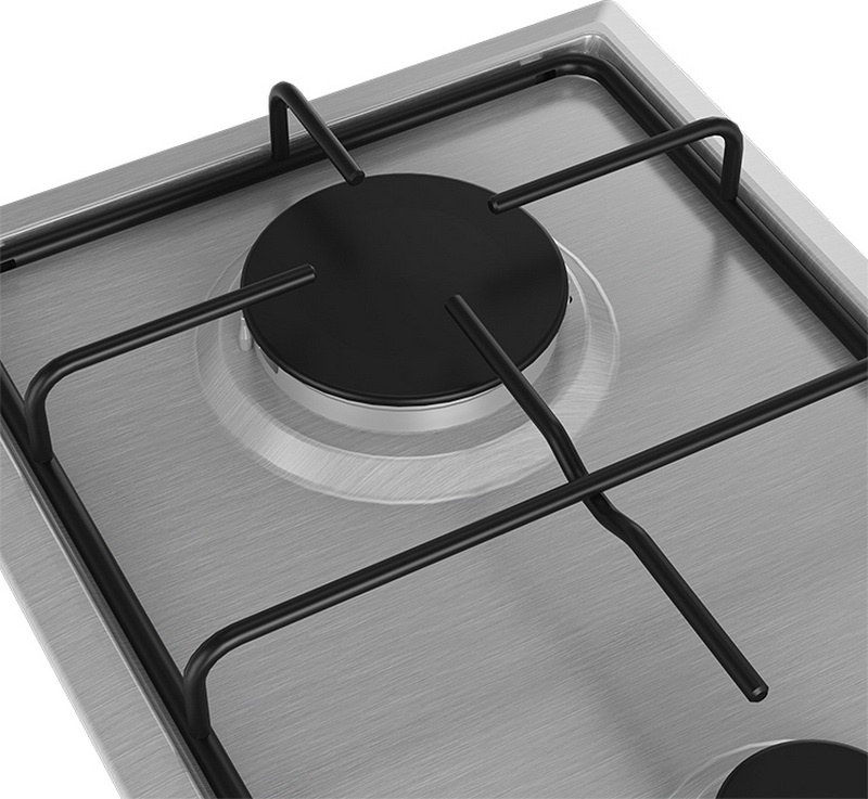 Газовая варочная панель Beko HDCG 32220 FX 28 см, 2 конфорки электроподжиг газконтроль, серебристый фото 5
