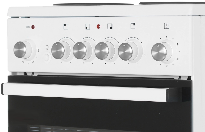 Электроплита De luxe 5004.16 э 50 см, 43 л, 4 конфорки, белый фото 7