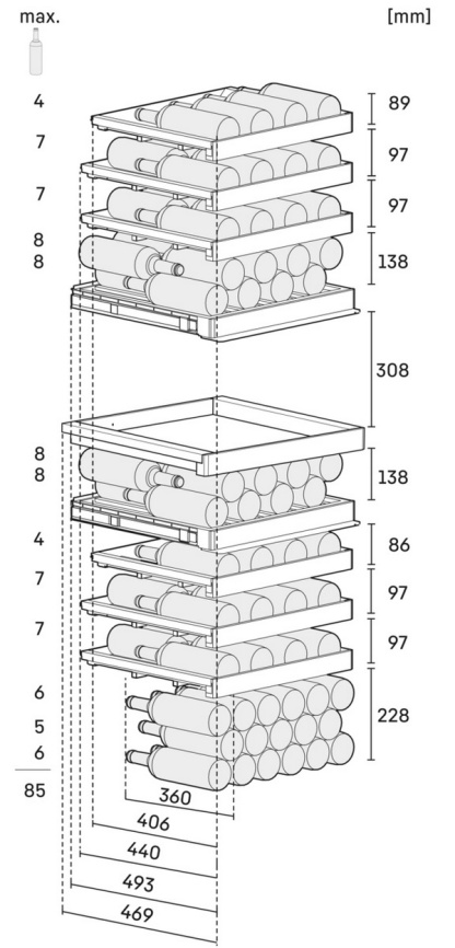Винный шкаф Liebherr WPgbi 5283-20 001 черное стекло фото 10