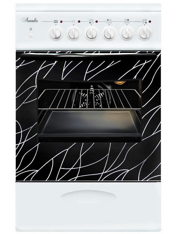 Электроплита Лысьва EF4004MK00 (ЭПС 404 МС) белая, ветка дерева В фото 1