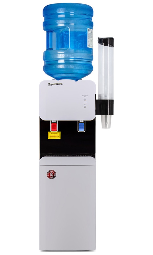 Кулер для воды Aqua Work 105 LRX (бело-черный) напольный, компр. охл., холодильник, турбо нагрев (26516) фото 4