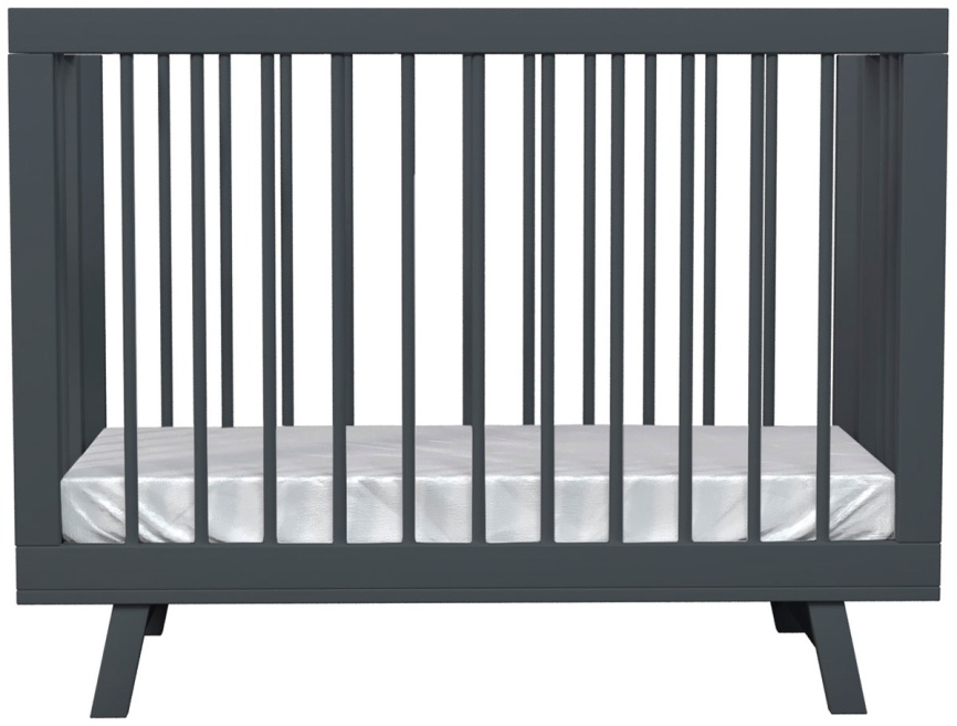 Кроватка для новорожденного Lillaland Lilla Aria темно-серая фото 1