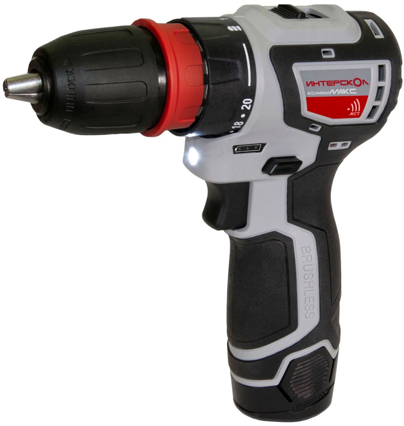 Дрель-шуруповерт аккумуляторная Интерскол КомбиМАКС ДА-10/12В 36 (687.2.2.77), сумка, 2 АКБ, 2 Ач фото 1